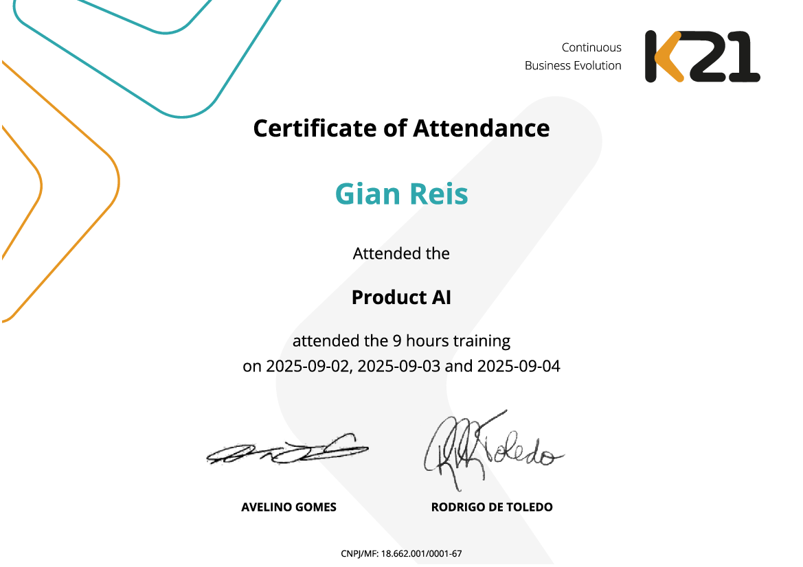 Certificado K21